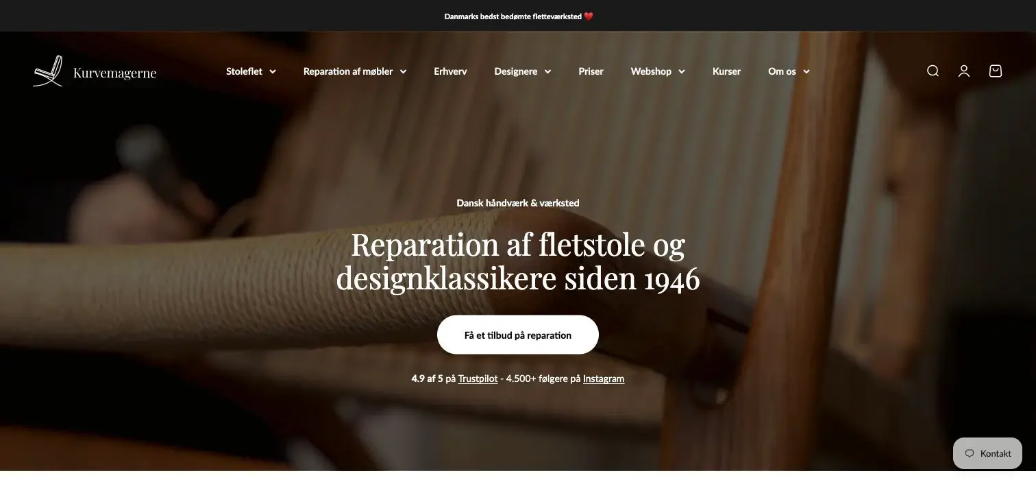 Hjemmesiden for Kurvemagerne