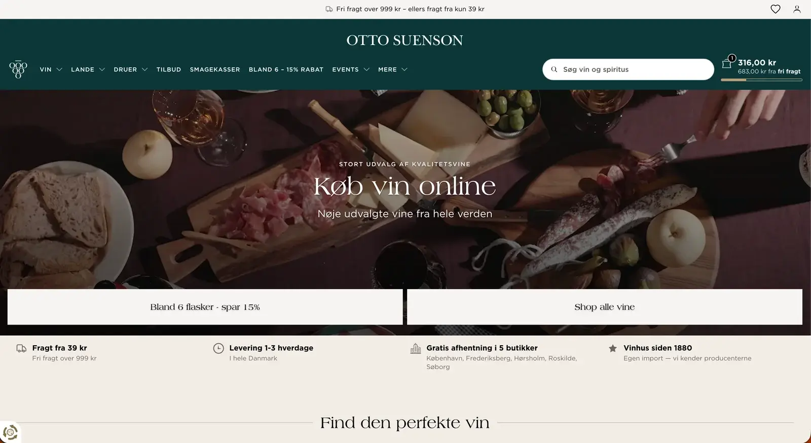 Hjemmesiden for Otto Suenson A/S