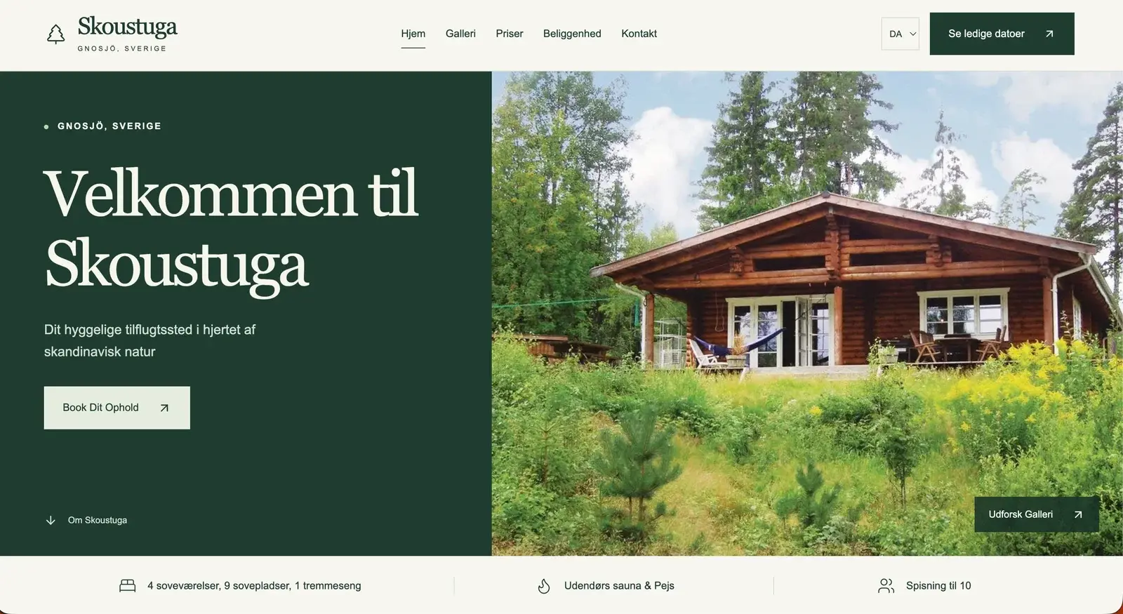 Hjemmesiden for Skoustuga