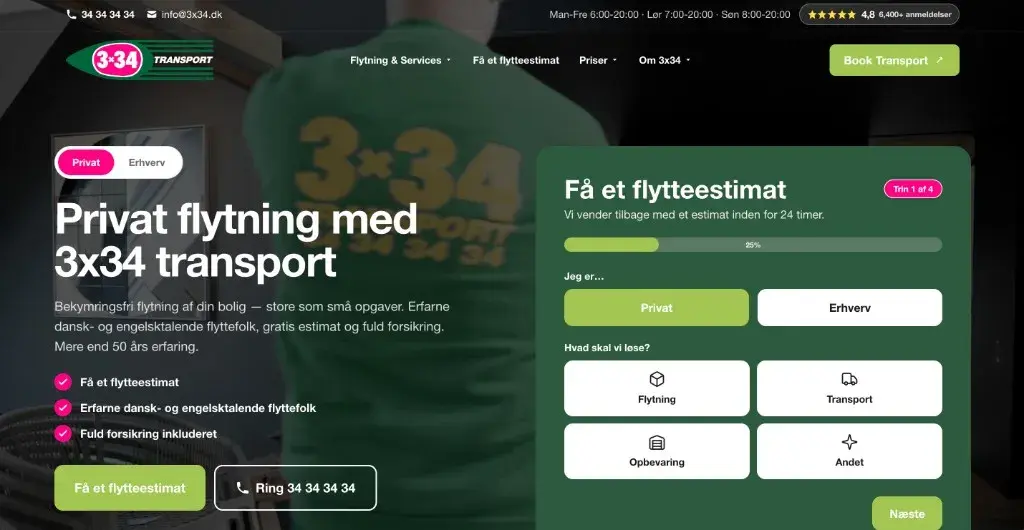 Hjemmesiden for 3x34.dk
