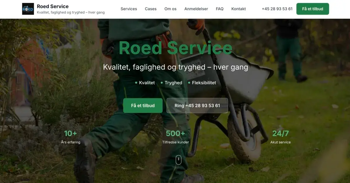 Projekt: Roed Service - Tømrer & Have