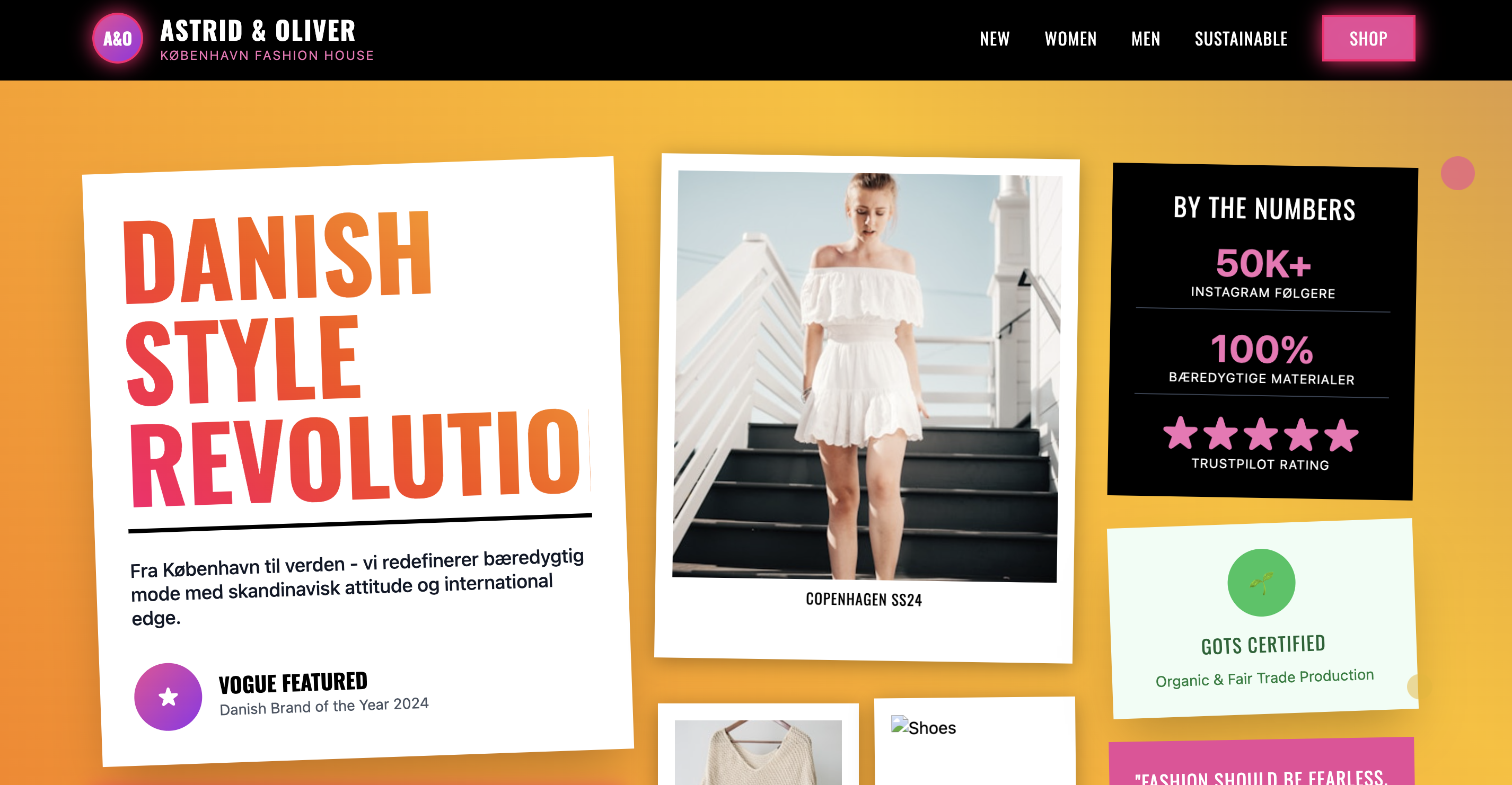 Astrid Oliver projekt - Shopify webshop